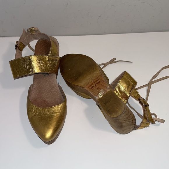 Free People Monaco gold Leather clogs - Picture 6 of 6